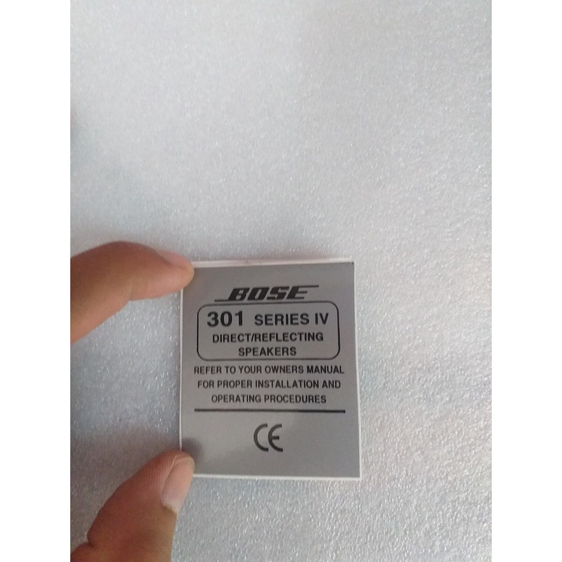 Tem decal dán thùng loa BOSE-301 - seri IV - giá 2 tem