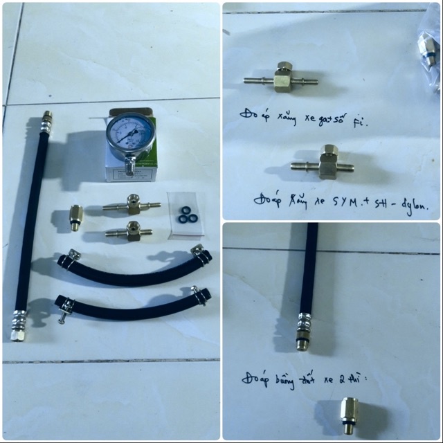 Đồng Hồ Đo Áp Xuất Bơm Xăng Buồng Đốt 2in1  - Đồ Nghề Xe Máy_Hà Nội