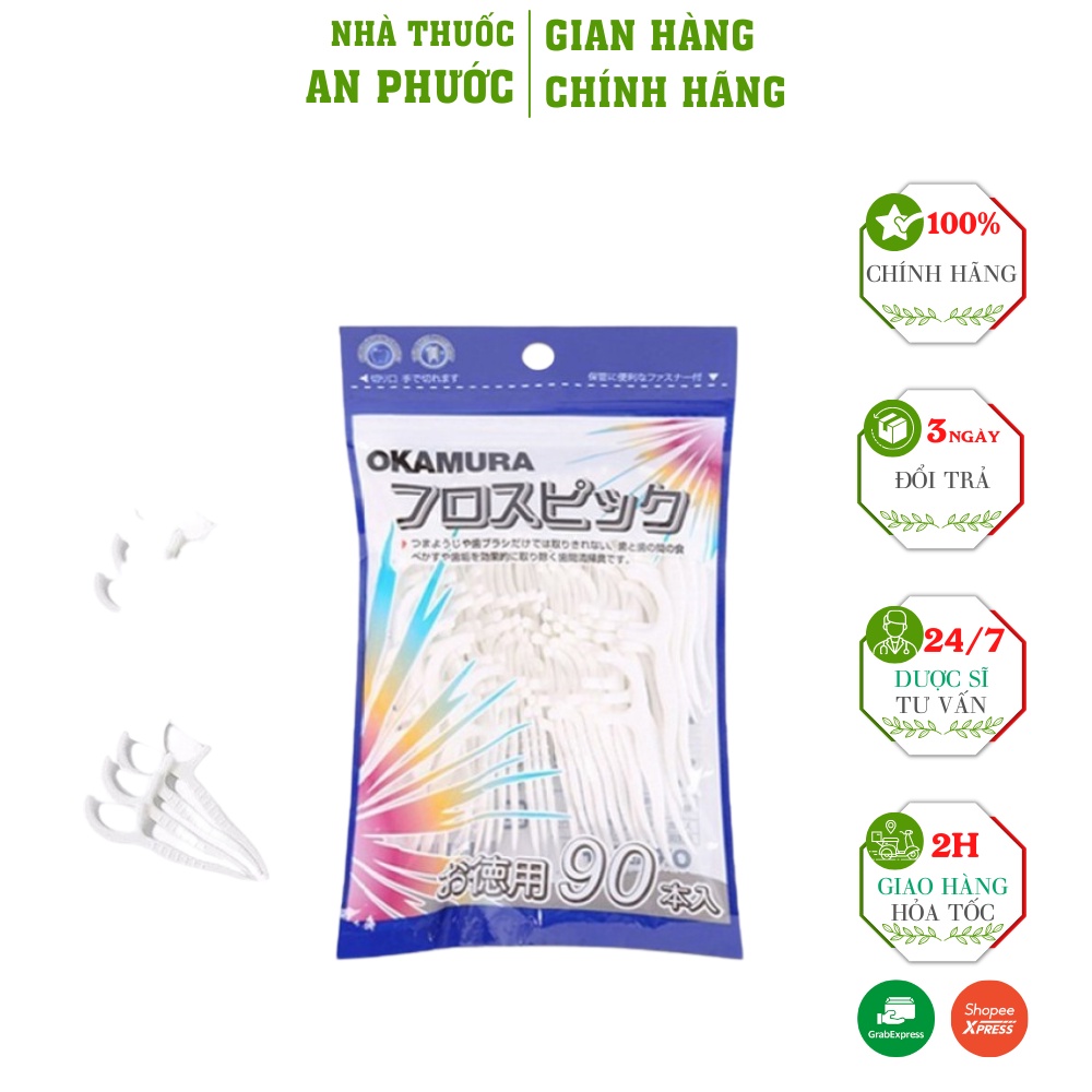Okamura Tắm chỉ nha khoa Nhật Bản ⚡ XẢ KHO GIA SỐC ⚡Làm sạch răng hiệu quả