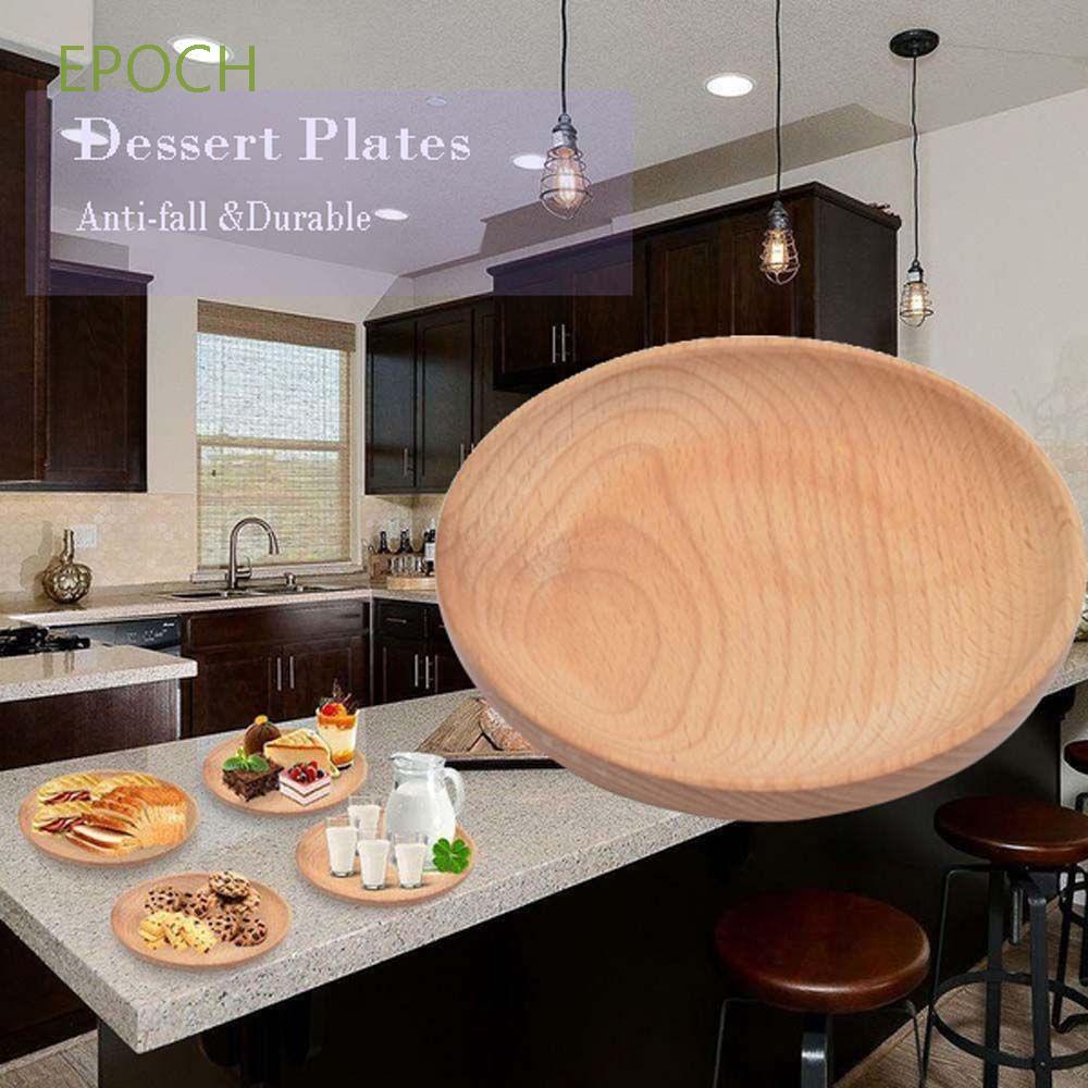 Epoch 1 Đĩa Gỗ Đựng Thức Ăn Tráng Miệng Hình Tròn Thân Thiện Môi Trường