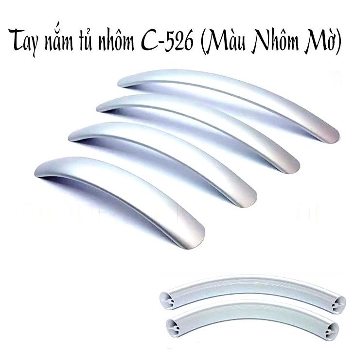 Tay nắm tủ nhôm C-526 (Màu Nhôm Mờ)