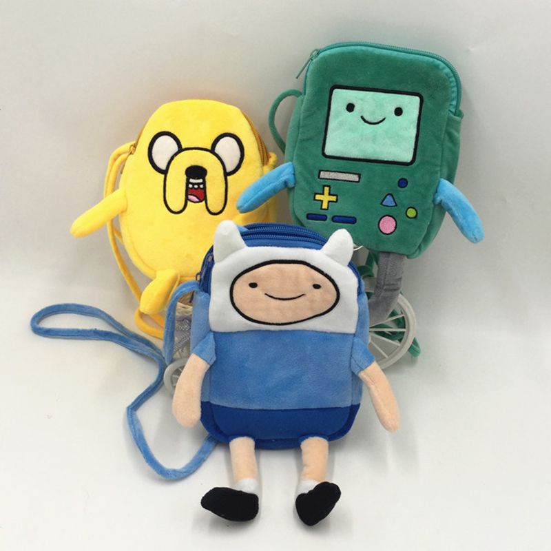 【Hàng có sẵn】Túi đeo chéo hình chú chuột nhồi bông Finn Jake