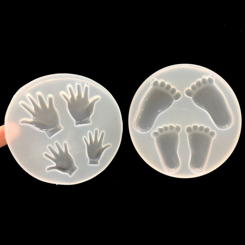 Khuôn Silicon Làm Đồ Trang Sức Đa Năng Hình Bàn Tay / Bàn Chân Sáng Tạo