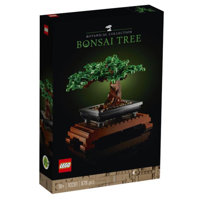 Bộ xếp hình lego 10281,hoa bonsai Xếp Hình Chậu Cây Bonsai Phong Thủy 878 Mảnh