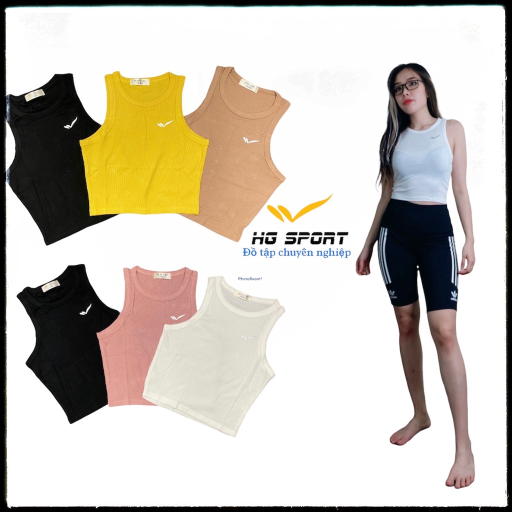 Áo tập Yoga, Gym,Croptop thun tăm Đồ Tập Thể Thao nữ Hg Sport CR09