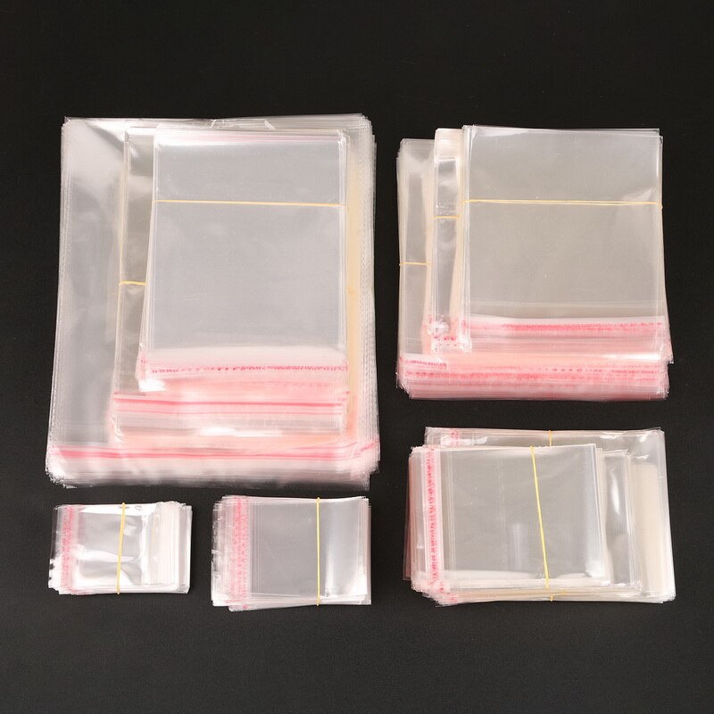 Set 200 túi nhựa OPP trong suốt tự dính tiện dụng cho gia đình