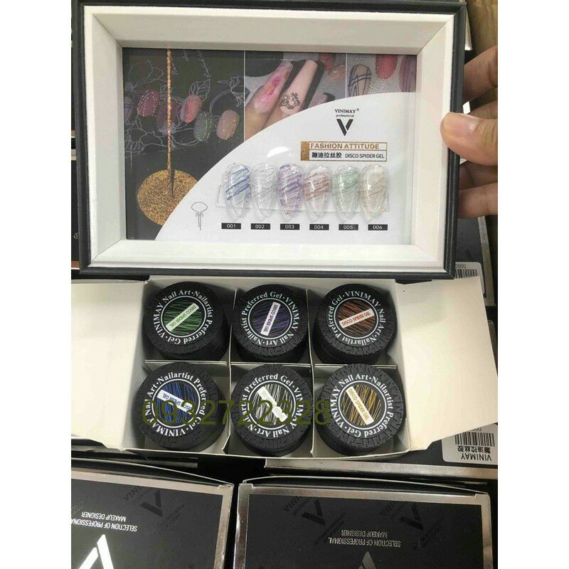 gel nhện vinimay siêu sáng 6 màu