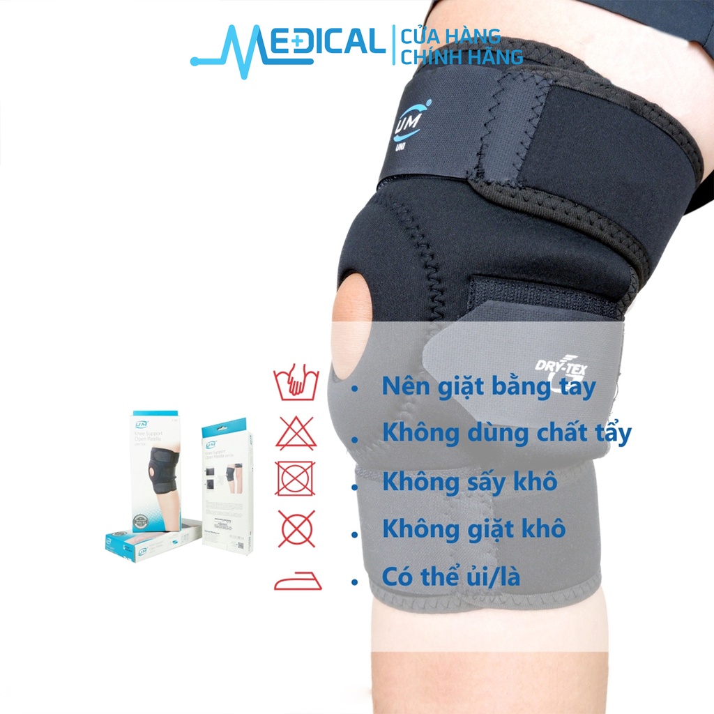 Bó gối đai dán không nẹp Drytex United Medicare F08 màu đen - MEDICAL