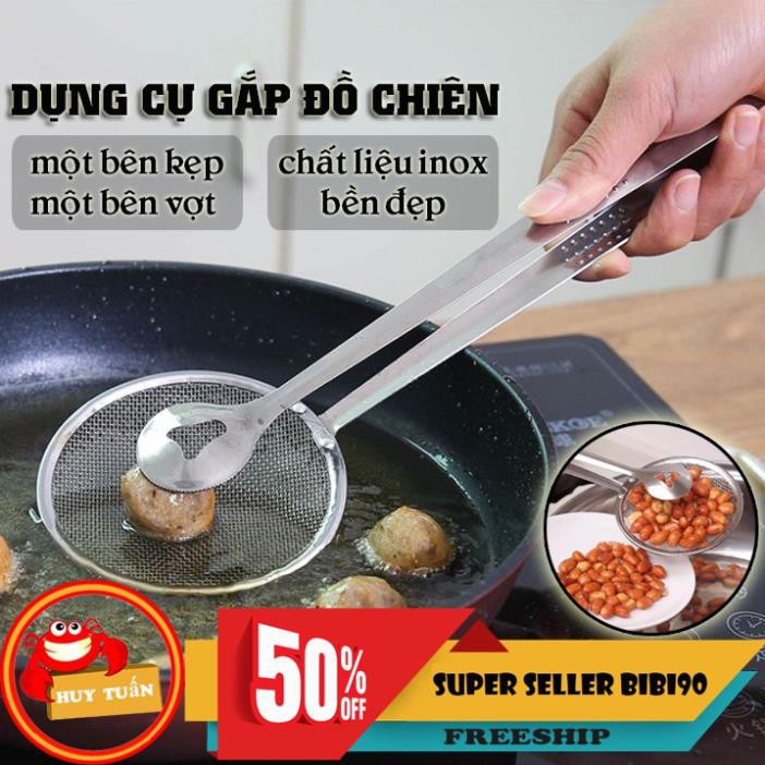 Kẹp vợt gắp đồ chiên thông minh tiện ích