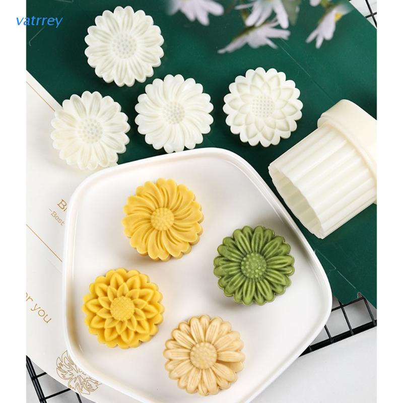 Khuôn Nhựa Làm Bánh Trung Thu Hình Hoa Cúc 3d 150g Diy