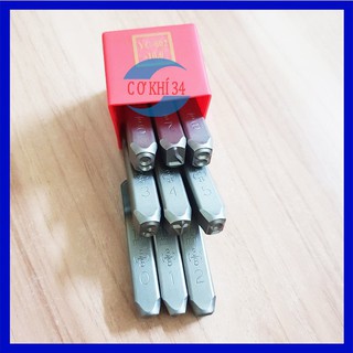 Bộ đóng số đục số 10mm - XUÔI đóng trên các chất liệu inox, gang, kim loại,...