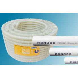 Ống Ruột Gà Trắng luồn dây PVC chống cháy, chống dập phi 16,20,25,32nanoco