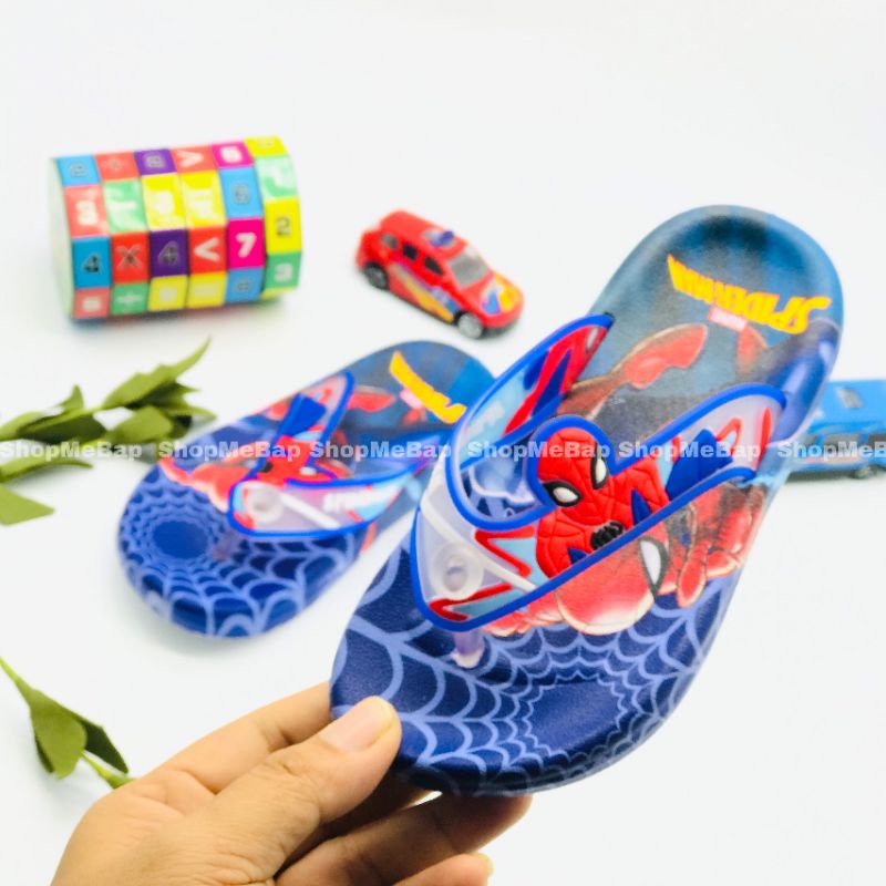 Dép kẹp , tông người nhện in3D sắc nét siêu êm cho bé trai