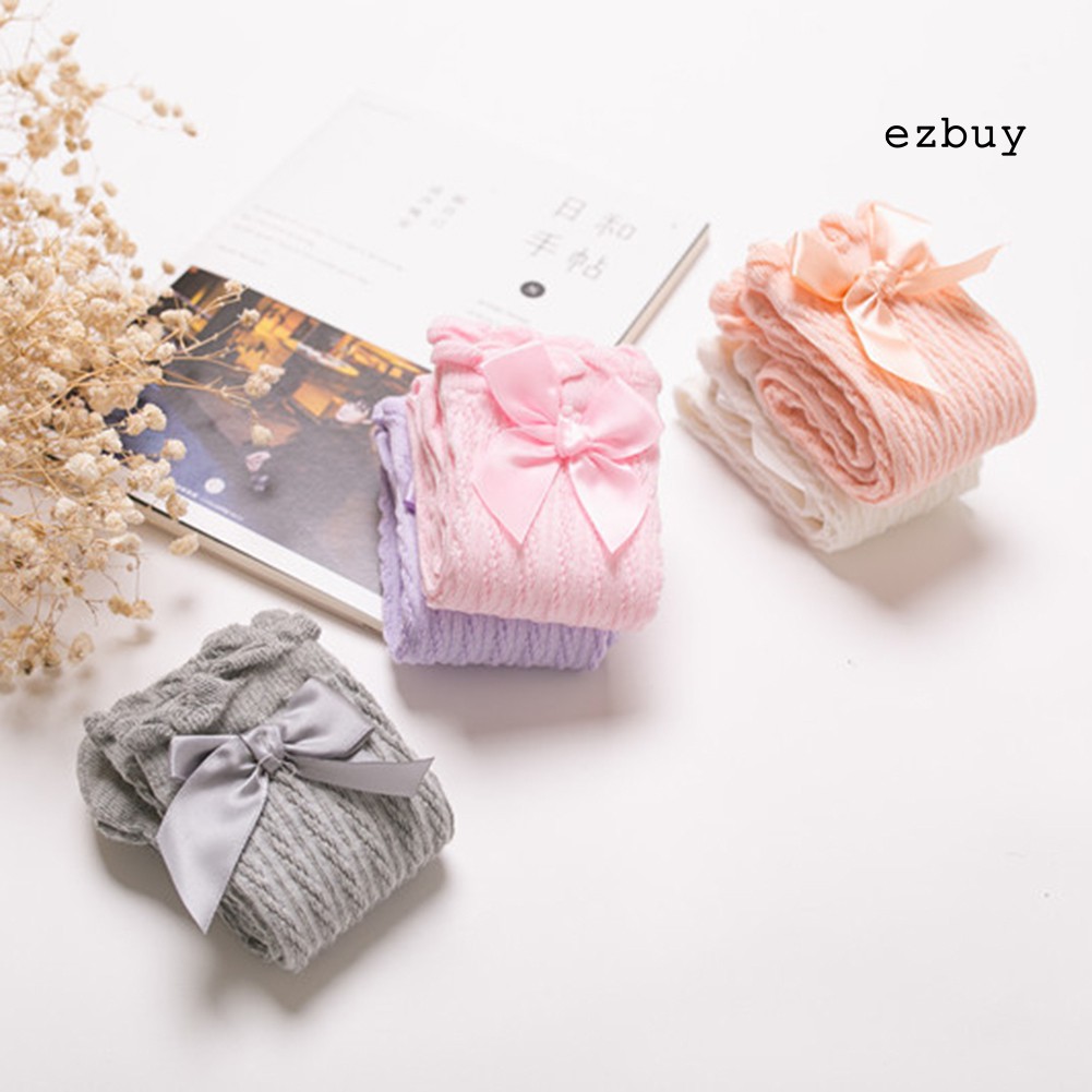 Tất Cổ Cao Đến Đầu Gối Đính Nơ 32cm Thời Trang Cho Bé Gái