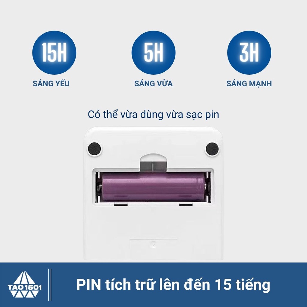 Đèn học tích điện thông minh 3 chế độ ánh sáng thay đổi cường độ ánh sáng theo ý thích