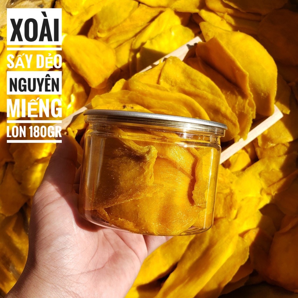 Xoài Sấy Dẻo Chua Chua Ngọt Ngọt Tự Nhiên - Lon 180gr
