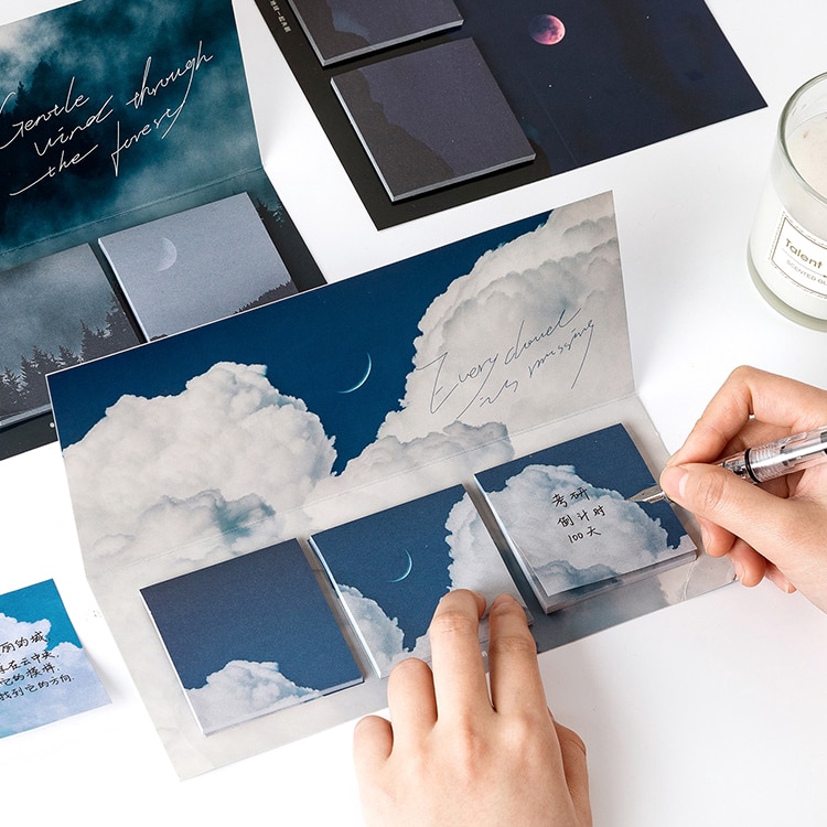 60pcs/set Ins Style Memo Pad Light shadow series Sticky Notes Diary ...