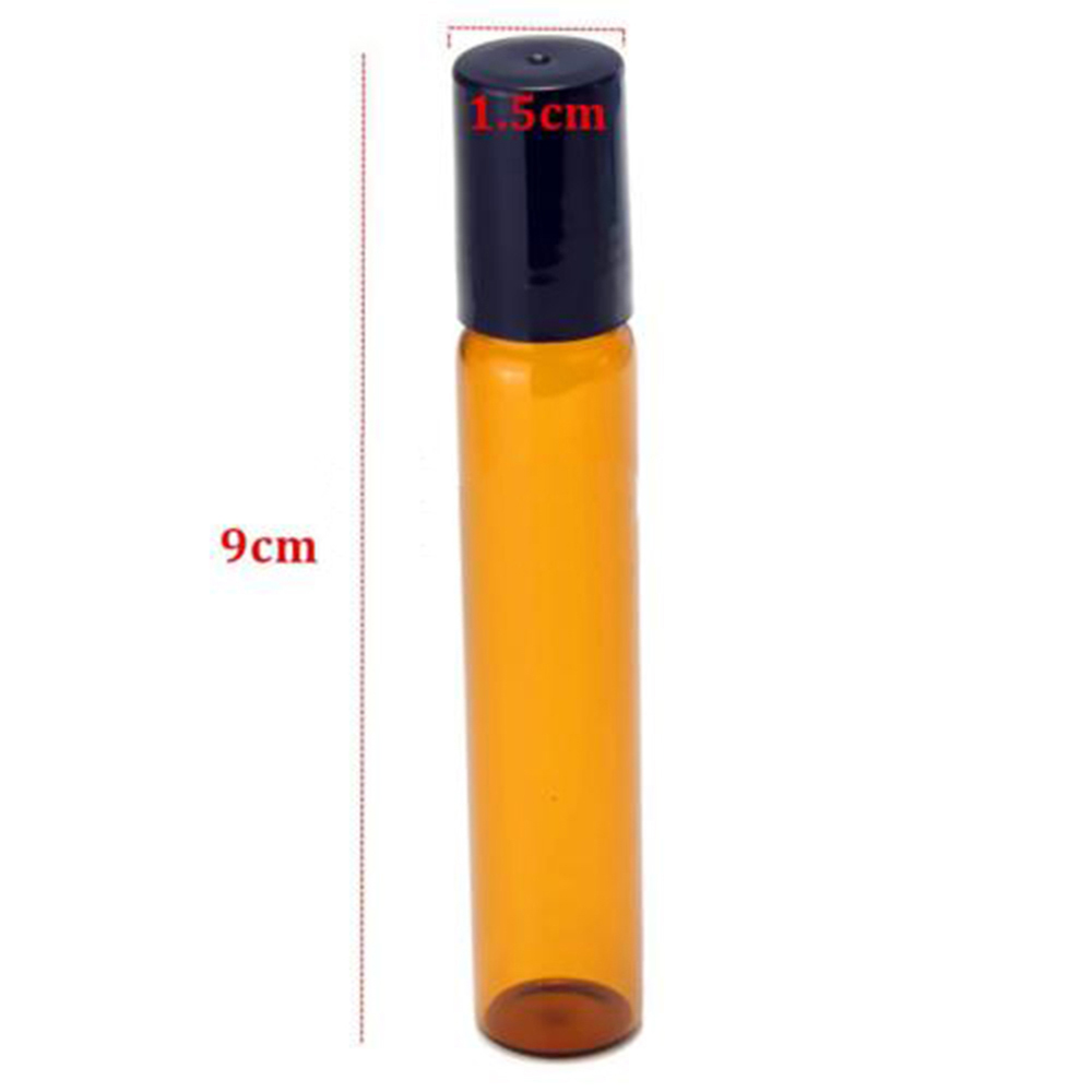 (Hàng Mới Về) Set 10 Lọ Thủy Tinh Rỗng Chiết Mỹ Phẩm 5 / 10ml Có Con Lăn Tiện Dụng