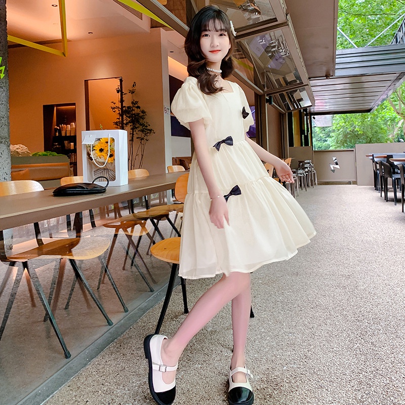 VL71 Size130-170 (25-45kg) Váy đầm cho bé gái (Đầm công chúa vải thô hàn quốc) Thời trang trẻ Em hàng quảng châu