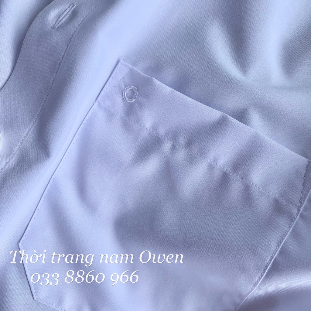 OWEN - Áo sơ mi trắng ngắn tay Owen chất sồi trắng - Áo sơ mi ngắn tay màu trắng - Mã BA23116N2 - OWEN Flagship Store | BigBuy360 - bigbuy360.vn