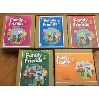 Thẻ Family & Friends bản của Bộ lớp 4, khổ a5 loại 1 và 2 mặt