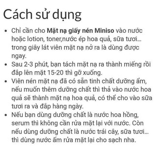 Mặt nạ nén MINISO lẻ