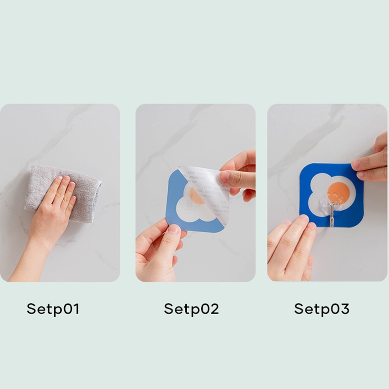 Set 2 móc treo đồ dán tường không cần khoan lỗ hình hoạt hình sáng tạo tiện dụng