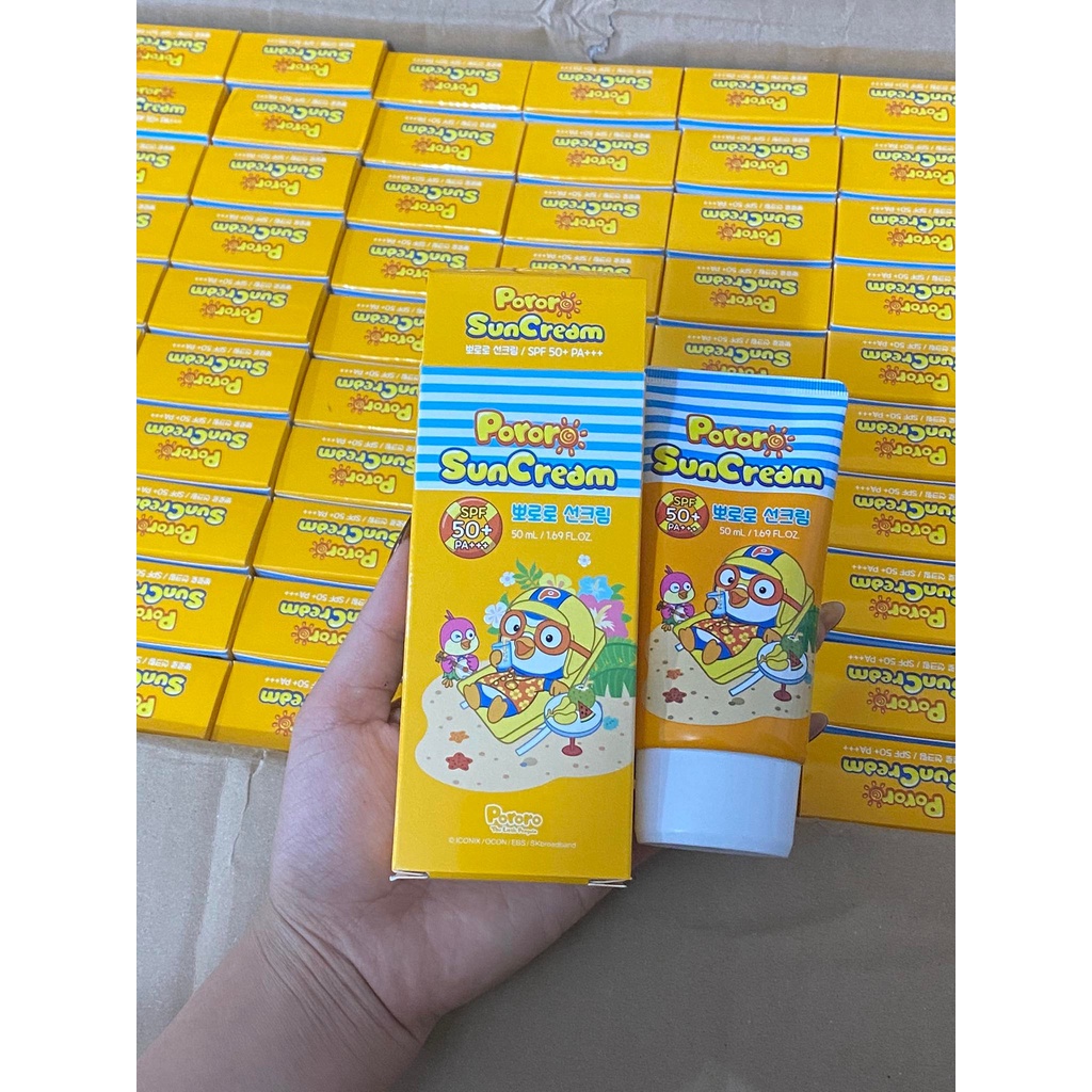 Kem chống nắng cho trẻ em Pororo SunCream SPF 50+ PA+++ an toàn trẻ sơ sinh đến 14 tuổi mẫu mới 2022