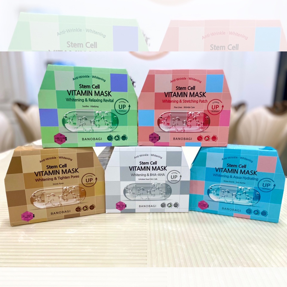 Mặt nạ Banobagi Super Collagen, Stem Cell Whitening mẫu mới Hàn Quốc 30ml