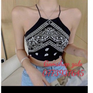 FREESHIP* video🪴🪴Áo yếm cotton lụa đi biển in hoạ tiết thổ cẩm 🦋🦋