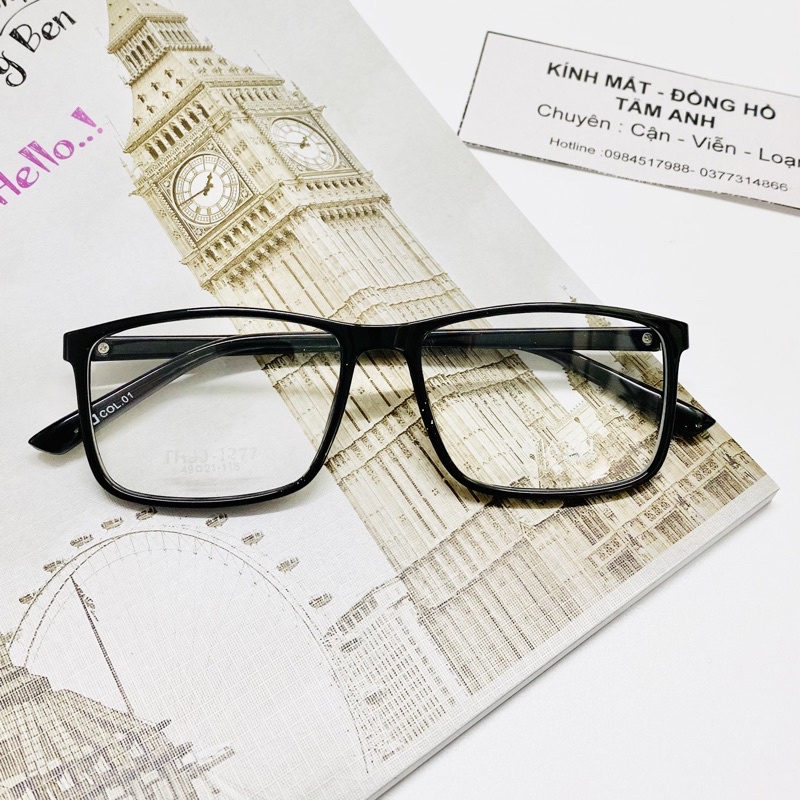 [ Dáng vuông to ] Gọng kính nam nữ SD mắt vuông , gọng dẻo kèm mắt không độ