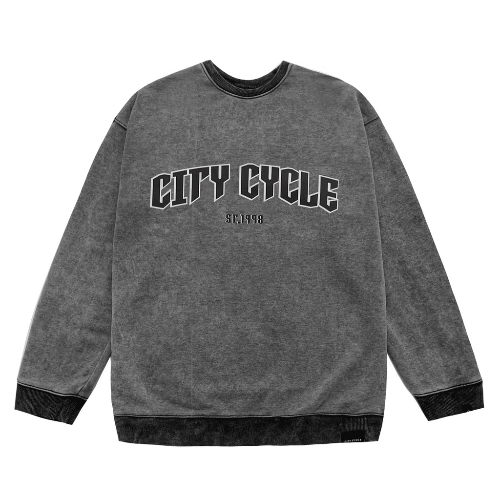 Áo sweater local brand Acid 1998 City Cycle nỉ loang form rộng oversize unisex