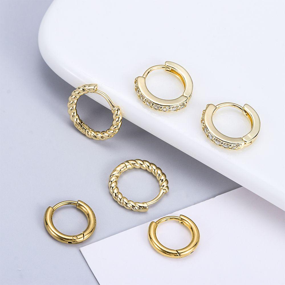 BSUNS Khuyên Mũi Tròn Đính Đá Thời Trang Cá Tính