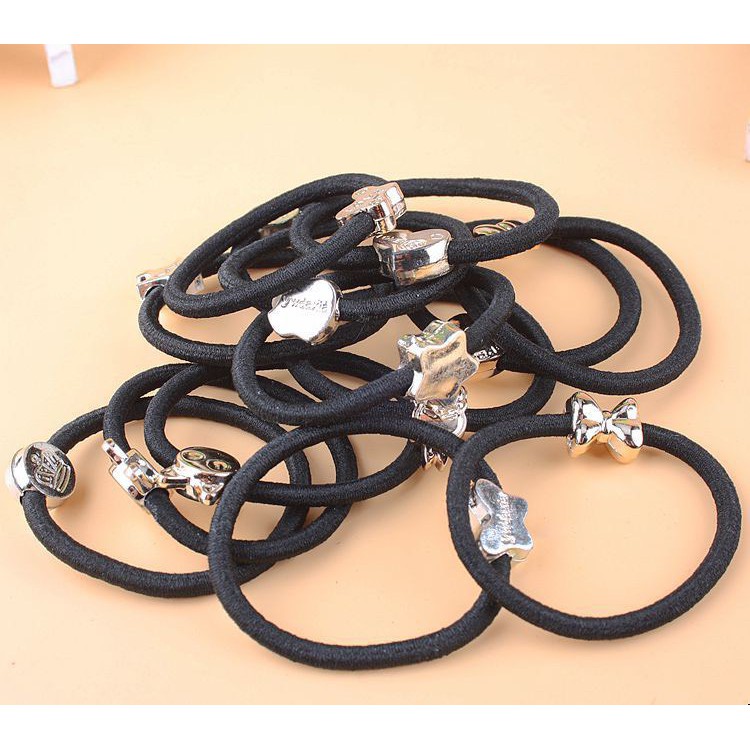 Dây Buộc Tóc Thun Đàn Hồi, Chun Cột Tóc Hạt Charm Cute Phong Cách Trẻ Trung SC20