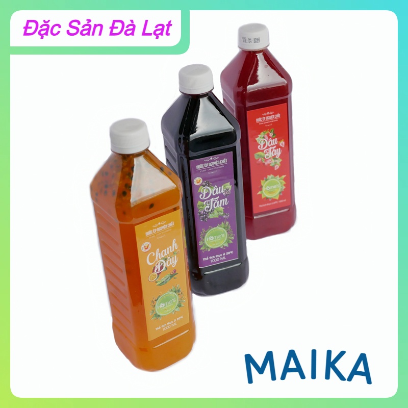 Combo: 1 chai nước ép dâu tây + 1 chai nước cốt chanh dây + 1 chai nước cốt dâu tằm Ngọc Thảo