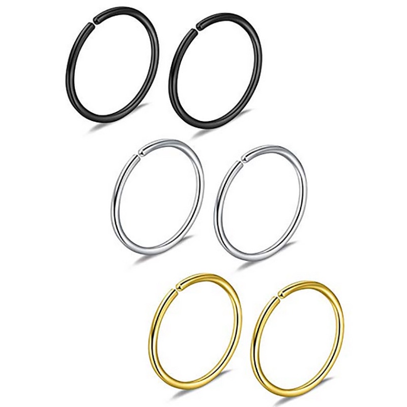 1 Khuyên Mũi 6/8/10mm Thép Không Gỉ Thời Trang Unisex
