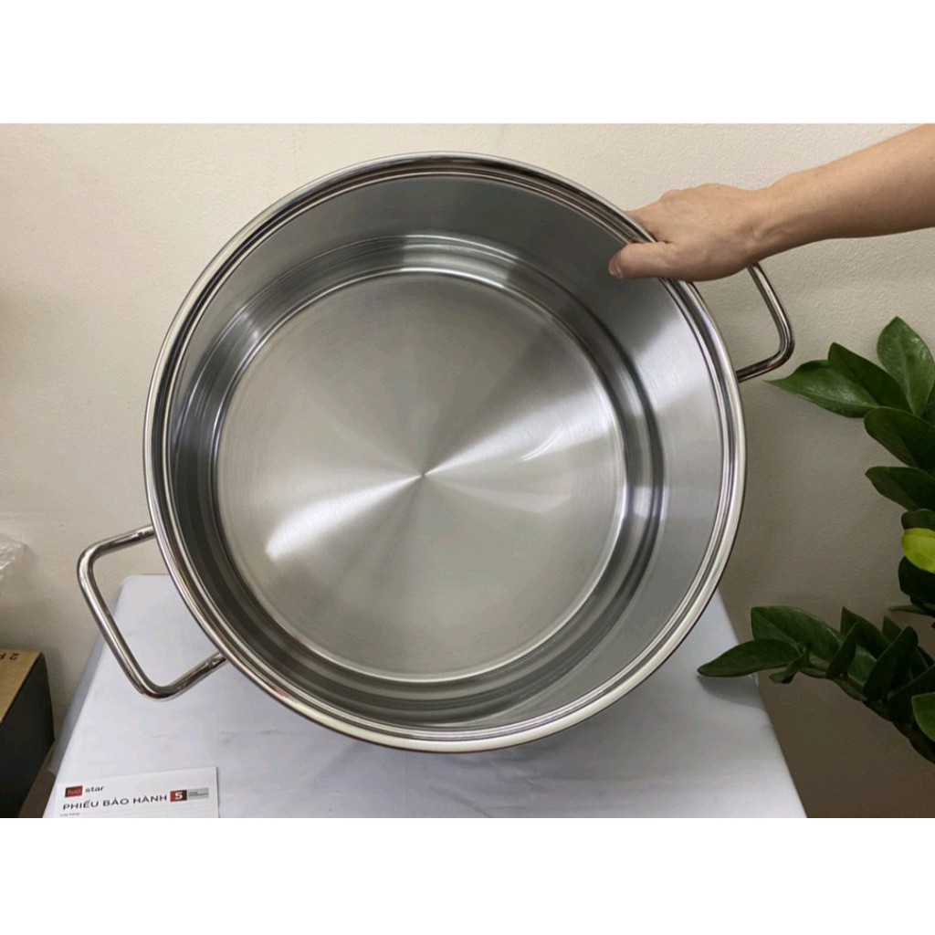 Nồi Inox 3 Đáy Luộc Gà Five Star Size 26-28-30-32 Cm