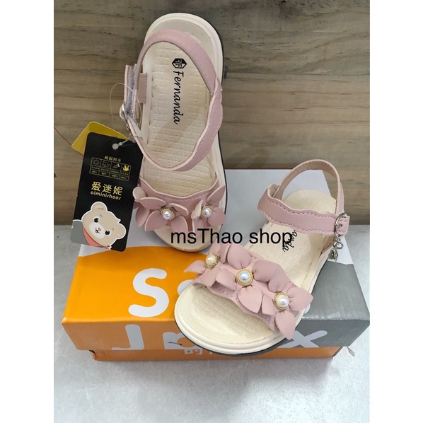 Giày sandal, quai hậu bé gái từ 5-8tuổi hình hoa H.01