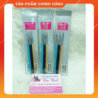 Cọ vẽ móng (cọ tóc) bộ 3 cây