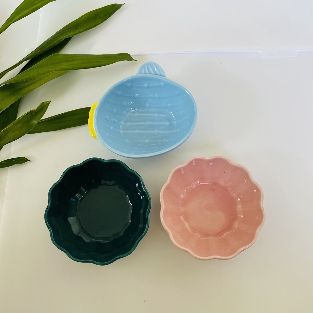 Bát Ăn Dặm Gốm Sứ Hình Hoa Sen Đẹp Dễ Thương Cho Bé, Bát Ăn Cơm Hình Quả