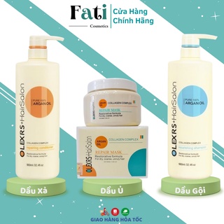 Dầu gội xả ủ olexrs argan oil collagen hair salon 500ml