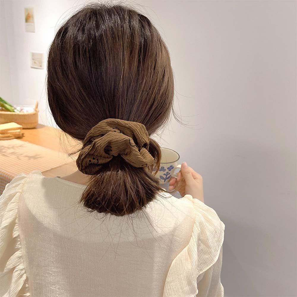 Dây Buộc Tóc Co Giãn Hình Mặt Cười Đơn Giản Thời Trang Hàn Quốc Cho Nữ