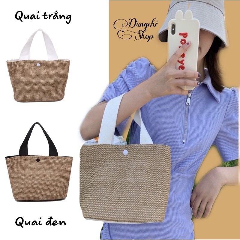 Túi Vintage Cói Nhựa Xinh Xắn