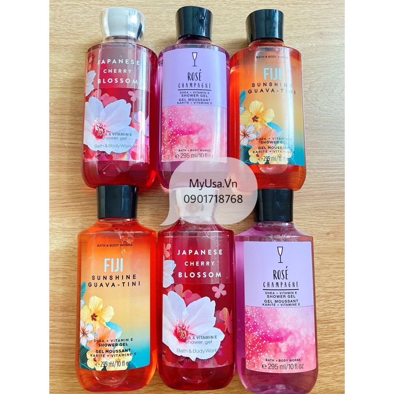 GEL TẮM NỮ❤GEL TẮM BATH AND BODY WORKS JAPANESE CHERRY BLOSSOM 295ML/ĐỦ MÙI