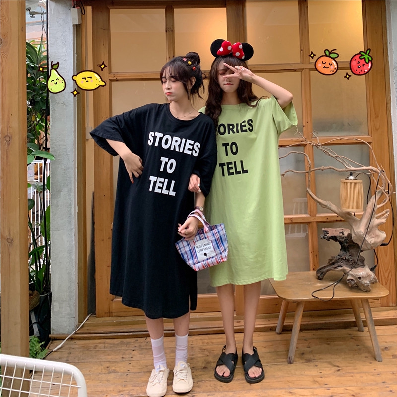 SUXI Áo Thun Tay Ngắn In Chữ Trẻ Trung Cho Nữ