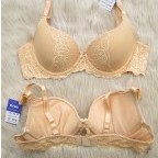 Áo Lót Ruby 977 Ren Bướm Trơn Mút Vừa, áo ngực phối ren hình bướm