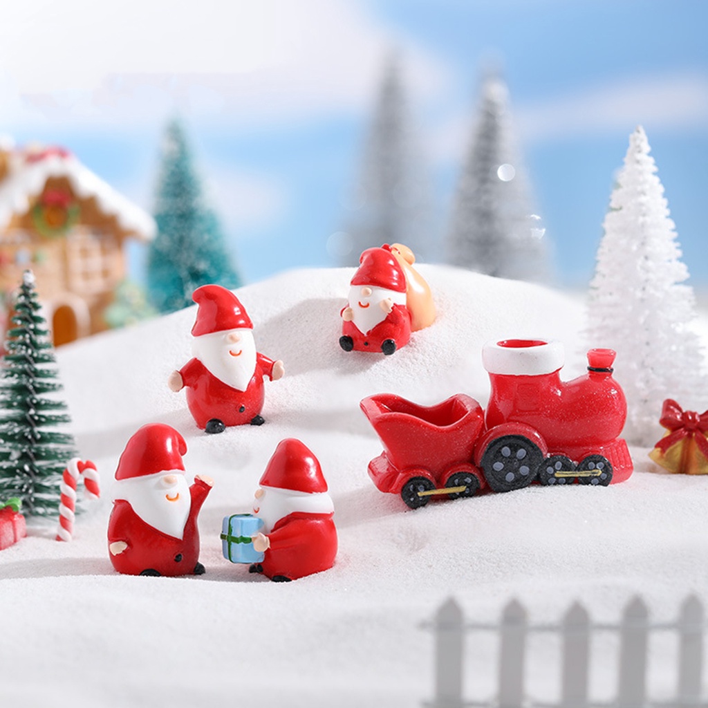 Phụ Kiện Trang Trí Giáng Sinh Hình Ông Già Noel / Tuần Lộc Bằng Nhựa Resin Chống Mài Mòn