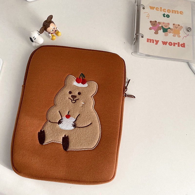 Túi Xách Tay In Hình Gấu Quả Óc Chó Phong Cách Hàn Quốc Dành Cho Nữ