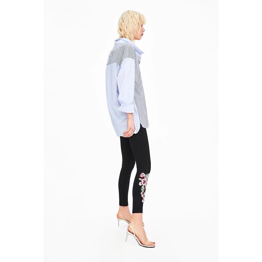 QUẦN TREGGING ZARA KHÓA SƯỜN - THÊU HOA - XUÁT XỊN