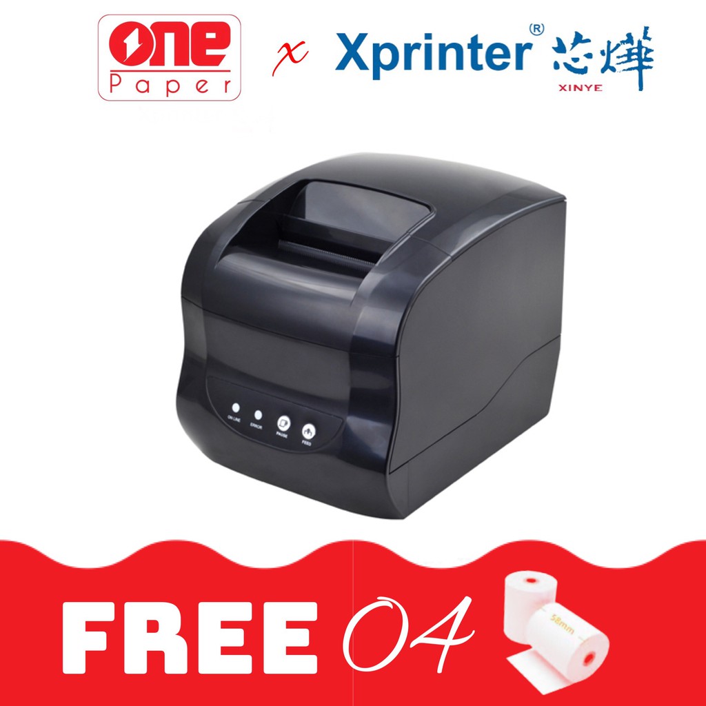 [Giảm giá sốc] Máy in tem nhãn mã vạch XPrinter XP-365B, Xprinter 365B máy in tem 2in1, in tem in bill